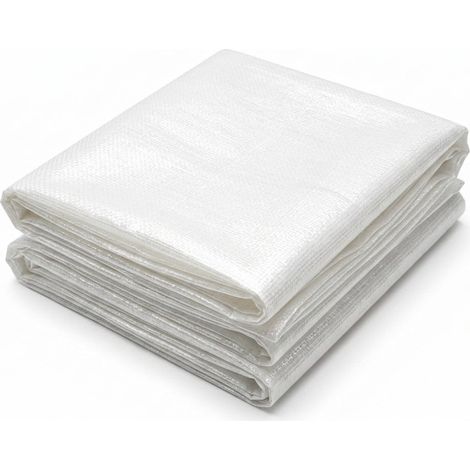 Telo Antipolvere per Ponteggi 1,8x15 m Bianco 60 g/m² (1/5)