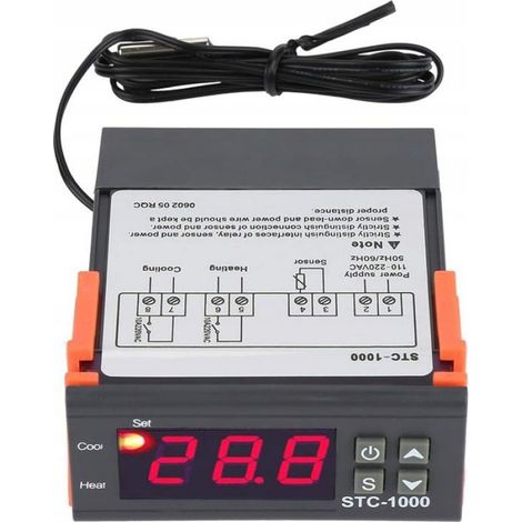 Regulateur De Temperature STC-1000 - Sonde Etanche 1 M - Plage -50°C À 110°C - 230V AC - 1 Unite (1/5)