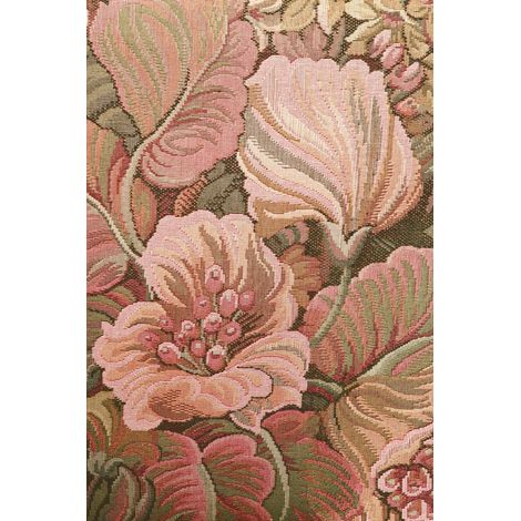 papier peint panoramique motif floral brodé rose et vert - ESTAhome (1/5)