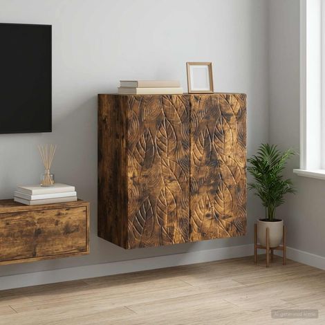 vidaXL Mobiletto a muro Rovere Fumo 59 x 31 x 60 cm (1/5)