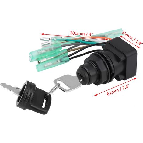Interrupteur à clé pour moteur hors-bord Suzuki, interrupteur d'allumage Suzuki OEM : 37110-99E00 (1/5)
