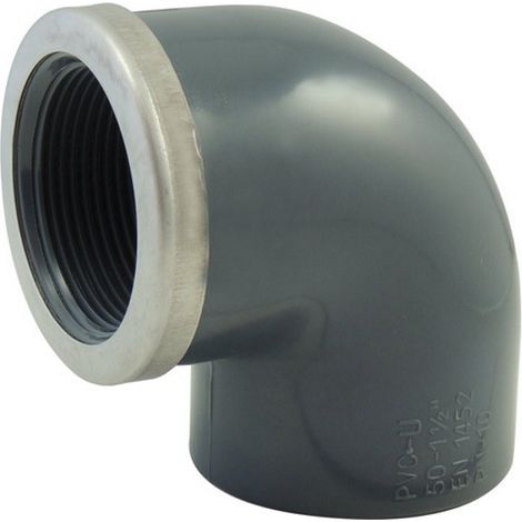 Raccord PVC pression - Coude 90° PVC pression à visser renforcé FF Ø25-3/4'' de Centrocom