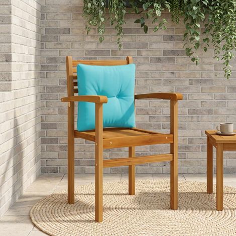 vidaXL Coussin de dos PUTTEN 100 % polyester Turquoise 40 x 40 x 10 cm (1/5)