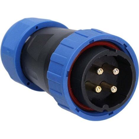 Conector cuadrado impermeable, 4 orificios, IP68, sin soldadura, pines sólidos, enchufe de alimentación de aviación, materiales auxiliares, conector par para equipos de comunicación, LP28 250V (4 núcl