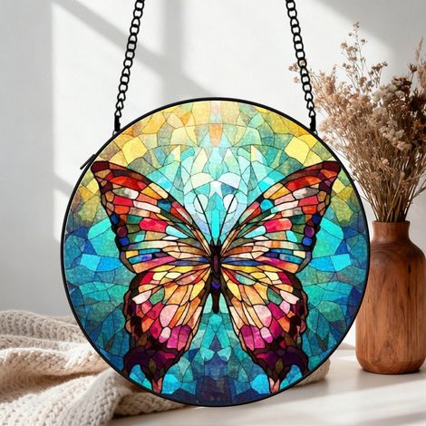 Attrape-soleil vitrail tortue 20 cm décoration suspendue fenêtre animal lumineux cadeau Noël (1/5)