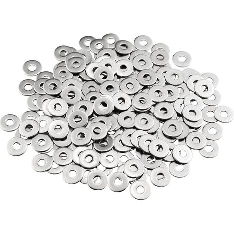 Rondelles Metal M4, Rondelles Plates 100 Pièces, Rondelle Inox M4 x 12mm, Rondelle en 304 Acier Inoxydable DIN9021 / ISO7093, Penny Rondelles pour Vis et écrous (1/3)
