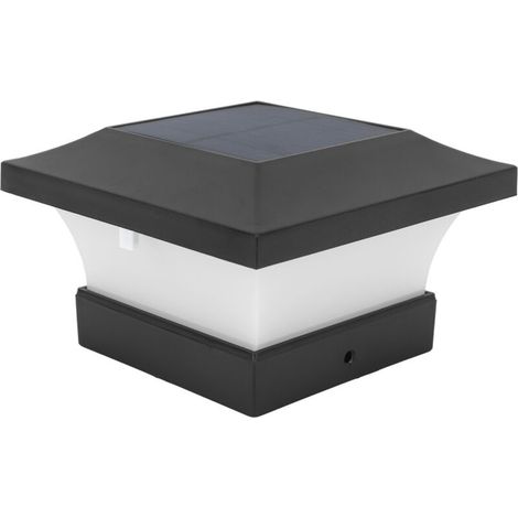 Acouto Lampada solare da palo, luce bianca, 2000 mAh, IP65 LED, 3 W, 6000 K, luce quadrata Zence per proiettori da esterno