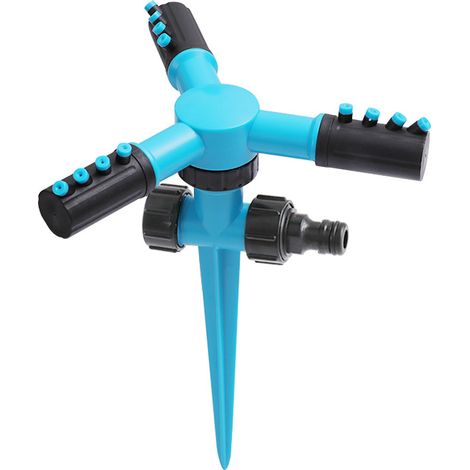 Arroseur Rotatif - Arroseur À Rotation 360° - Pour Jardin Pelouse Potager - Pression Jusqu'à 80 PSI - Portée 26 à 30 Pi - Base Piquet - 1 Pièce (1/5)
