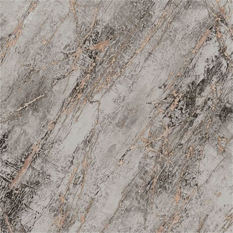 Stone tile wallpaper wall Profhome 388174 hot embossed non-woven wallpaper textured in marble look matt grey bronze 5.33 m2 (1/5)