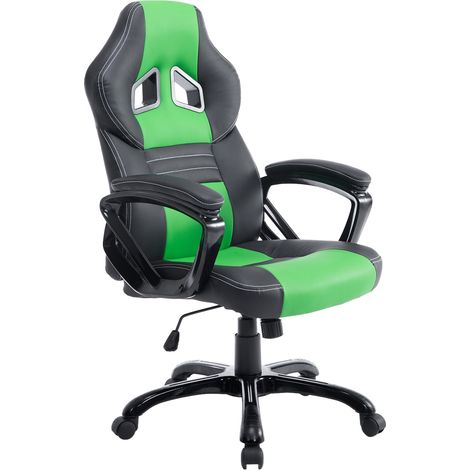 Fauteuil de bureau / Gaming Pedro Noir / Vert (1/5)
