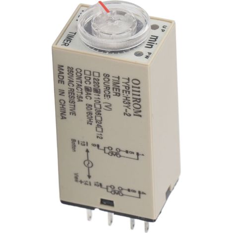 H3Y-2 8-poliger Drehknopf-Timer, einstellbarer Timer 0–60 Min., 5-A-Mehrzweckrelais