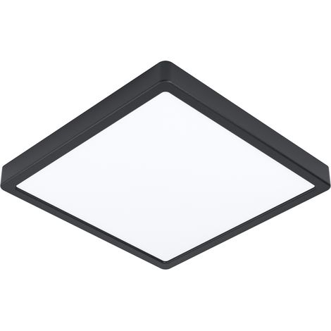 Plafoniera Quadrata Esterno Contemporaneo Argolis-Z Alluminio Nero Led