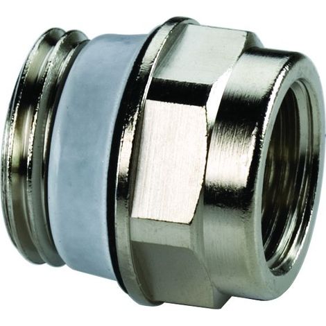 Flamco Reduzierstopfen Exclusiv G 3/4" Außengewinde x G 1/2" Innengewinde Messing vernickelt