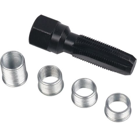 kit filetage bougie, 5 pcs Kit Réparation de Filetage de Bougie d'allumage de 14 mm, (1/4)