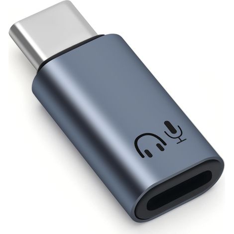 1 Adaptateur Audio Lightning vers USB C, Contrôle Ligne, Puce DAC Hi-Fi, Pour iPhone 16/15 iPad