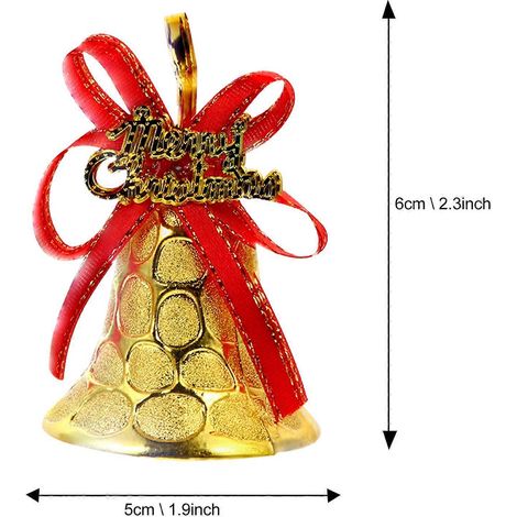 12er-Set Hängende Glöckchen als Christbaumschmuck, Partydekoration-6x5x5cm (1/4)