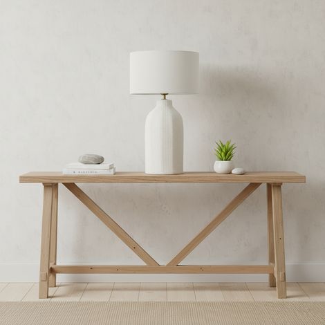 Lámpara de Mesa de Cerámica Blanca Serie ELSA (1/5)