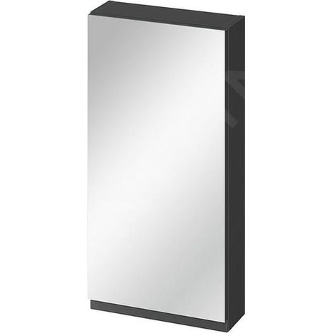 Cersanit Moduo - Armoire à miroir, 80x40x14 cm, 1 porte, charnières G/D, anthracite S590-084 (1/2)