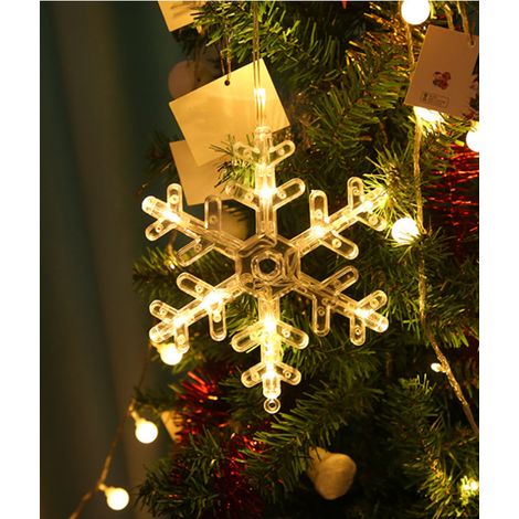 Guirnalda de luces, copo de nieve, LED acrílico, decoración de interiores, Navidad (1/5)