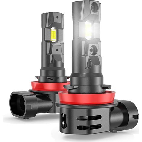 Ampoules H11 antibrouillard LED Blanc 6500K 12V 50W 6000LM, Ampoules H8 LED antibrouillard H11 LED Canbus pour voiture Feux de croisement et de route, 2pcs. (1/5)