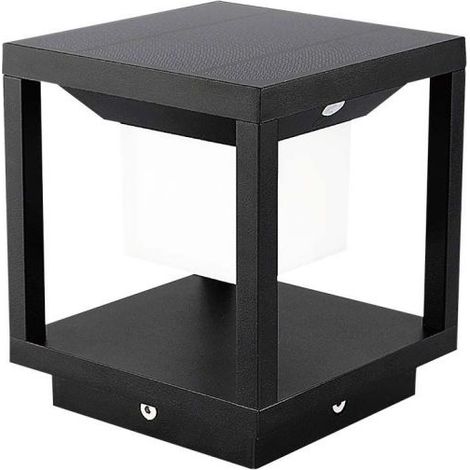 Balise Solaire Design Noire 2W IP65 Avec Détecteur de Mouvement - Blanc Chaud 2300K - 3500K - SILAMP (1/2)