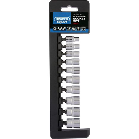 Draper Expert 1/4" Square Drive Metric Multi-Drive Socket Set (10 Pieces) Model 50022 (1/5)
