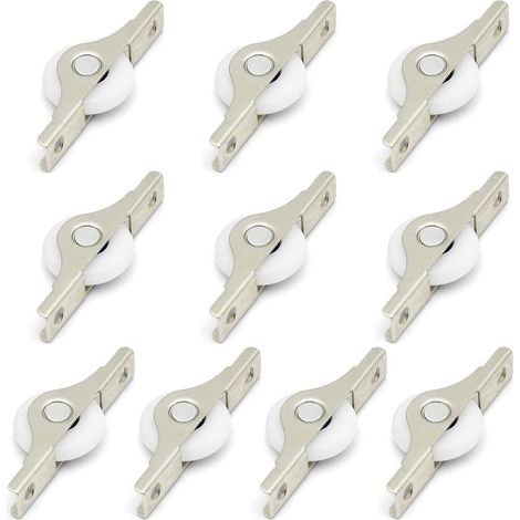 CCYKXA Mini-Rollen aus weichem Gummi mit Metallplatte und Schrauben für Möbel, 10 Stück