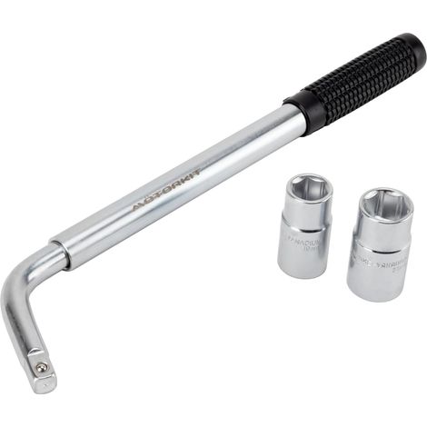 Chiave a bussola per ruote auto SS5324 - Manico estensibile - Dimensioni bussola: 17 mm, 19 mm, 21 mm, 23 mm - Adatto a tutti i veicoli standard
