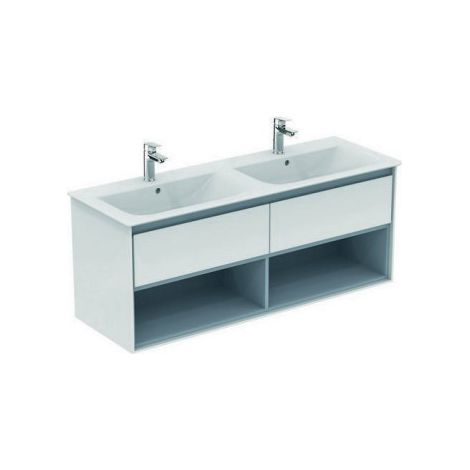 Façade de tiroir CONNECT AIR 1300 mm chêne et blanc mat pour meuble double vasque IDEAL STANDARD (1/4)