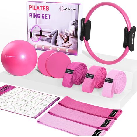 Pilates Ring Set Exercise Equipment, with Exercise Resistance Bands Set (1/5)