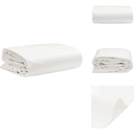 Bâche blanc 4x8 m 650 g/m² - Couverture Extérieure - Bâche Imperméable - Bâche Protectrice - Bâche Voiture - Bâche Moto (1/5)