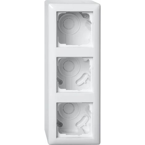 Gira Caja AP 3f + Marco Standard 55 Blanco puro [106303], 1063 03