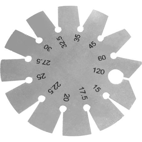 Round stainless steel angle jig for measuring bevels, blades, chisels and wood planes (1/5)