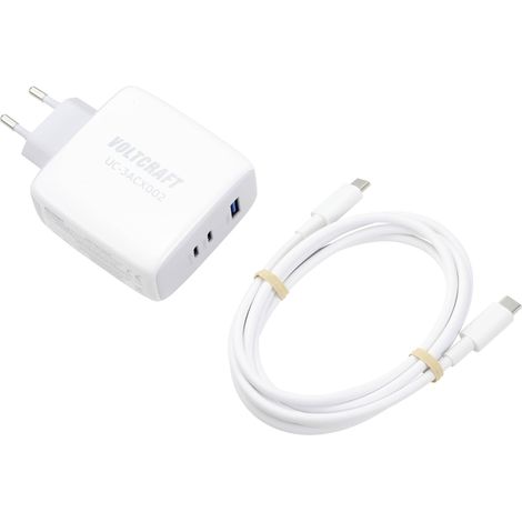 VOLTCRAFT UC-3ACX002 Chargeur USB 100 W intérieure Courant de sortie (max.) 5 A 3 x 1x USB-A, 2x USB-C® GaN S659912 (1/5)