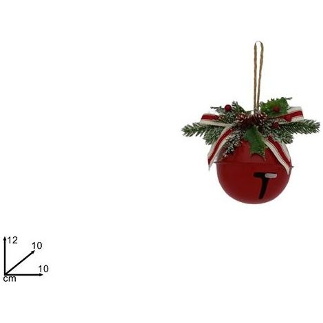 Campanaccio Rosso con Vischio DUE ESSE CHRISTMAS