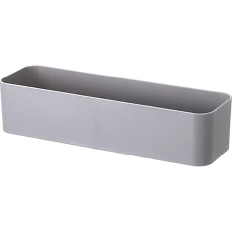(Gris L) Organisateur mural pour coiffeuse, boîte de rangement, étagère, cintre adhésif, étagère de rangement pour cuisine et salle de bain, organisateur de tiroir, conteneur (1/5)