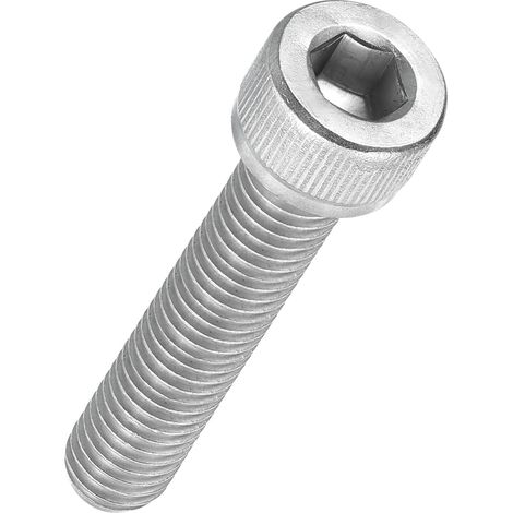 10Pcs Vis à Tête Cylindrique à Six Pans Creux M8-1.25 x 40mm Douille Allen Entièrement Filetée en Acier Inoxydable 304 pour Moteur Électrique, Impression 3D, Argenté (1/5)