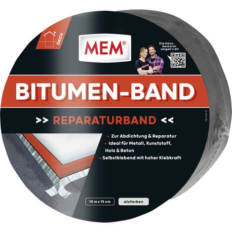 MEM Bitumen-Band 10 m x 15 cm alu Dachpappe & Bitumen (1/3)