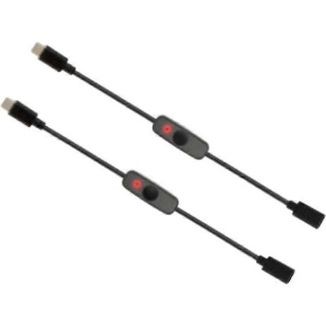 Interrupteur d'alimentation USB Type C avec voyant lumineux, câble d'extension USB-C mâle vers femelle pour 4B 2 P (1/5)