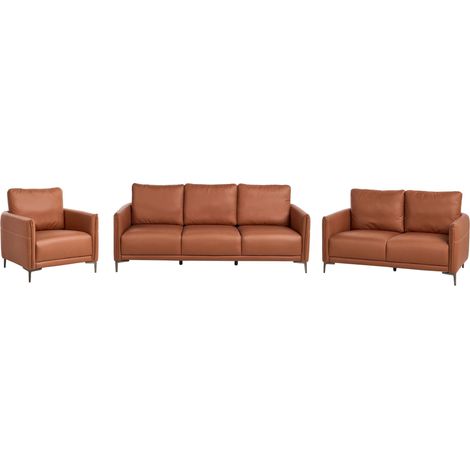 Sofa Set 6-Sitzer CILENS Stoff Goldbraun (1/5)