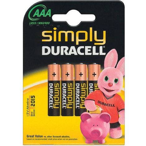 Pile Duracell Simply Mod.Ministilo 1.5 Volt Blister 4pz Conf. 10 Bl.  Mn2400 (1/5)
