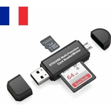 Pointez sur l\'image pour zoomer LECTEUR-ADAPTATEUR-CARTE-MEMOIRE-MICRO-SD-SDHC-MMC-TF-TFLASH-CARD-READER-USB-2 miniature 1 LECTEUR- (1/4)