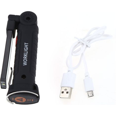 Lampe De Travail Led Cob Magnétique Rotative 360 Degrés Rechargeable Pour Garage Camping Inspection (1/5)