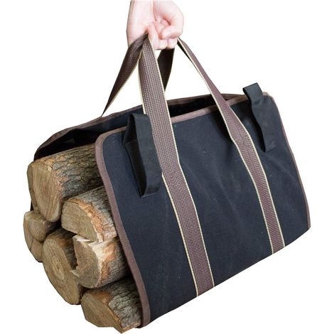 Grand sac de transport en toile pour bûches de cheminée,40×90cm (1/5)