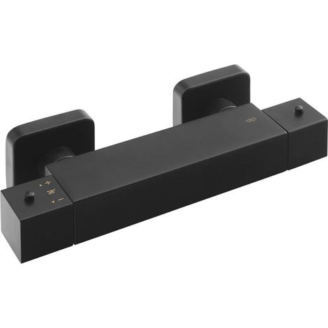 Sapho Dimy - Grifo termostático de ducha, negro mate DM245BL (1/2)