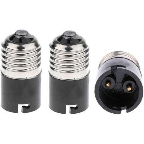 Adaptateur- convertisseur d’ampoules E27 à B22 FINELED, convertisseur de culot d’ampoule baïonnette E27 Edison vers B22 (paquet de 3)