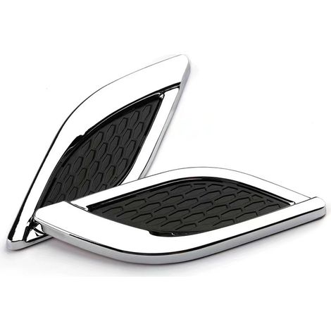 Ahlsen Lado de salida de aire de simulación Shark Gill, pegatina decorativa fina para capó de coche, estilo de coche modificado 3D, tres pares de decoración (1/5)