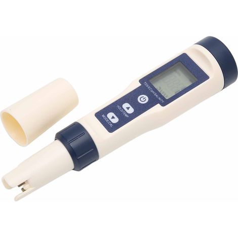 Stylo testeur numérique portable multifonctionnel 5 en 1 pour la qualité de l'eau : pH, salinité, température, TDS et conductivité électrique. (1/5)