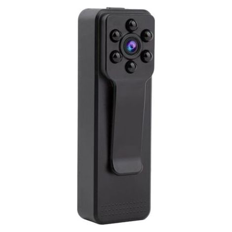 Caméra HD 1080P montée sur le corps - Portable et facile à utiliser - Enregistreur vocal intégré - Noir (1/4)