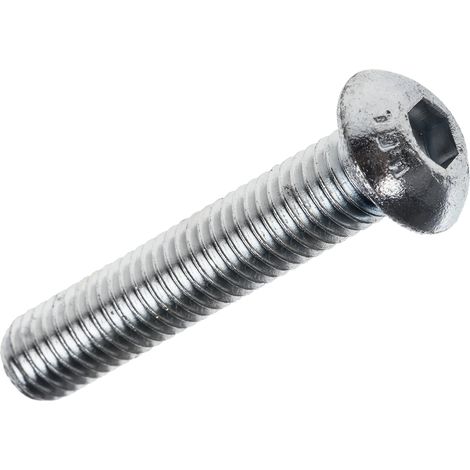 Vis à six pans creux, M8 x 40mm, tête Vis bombée à tête creuse hexagonale, en Acier ( Prix pour Sachet de 50 )